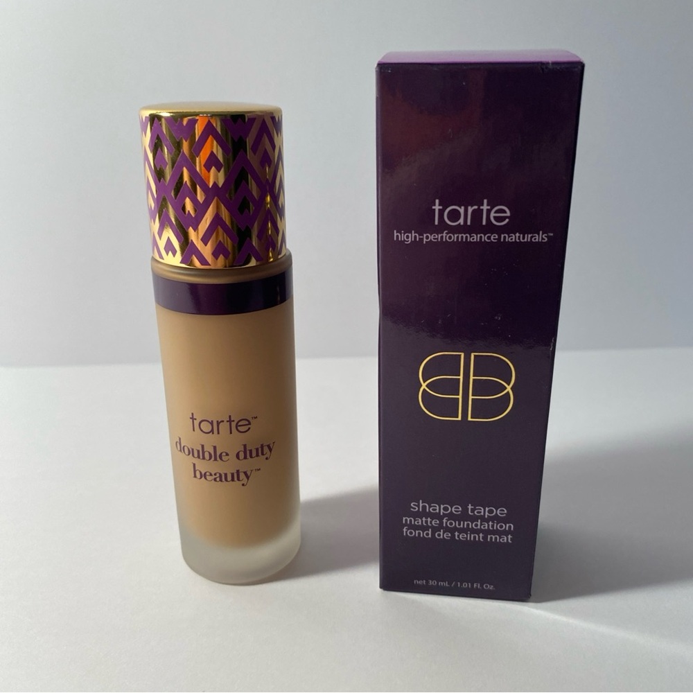 2  tarte Double Duty Beauty Shape Tape Matte Foundations fair sand new